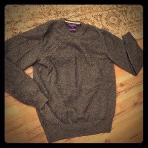 { ALAN FLUSSER } 100% CASHMERE GRAY SWEATER MED